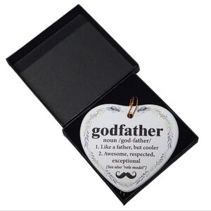 Godfather Definition Heart Ornament Gift